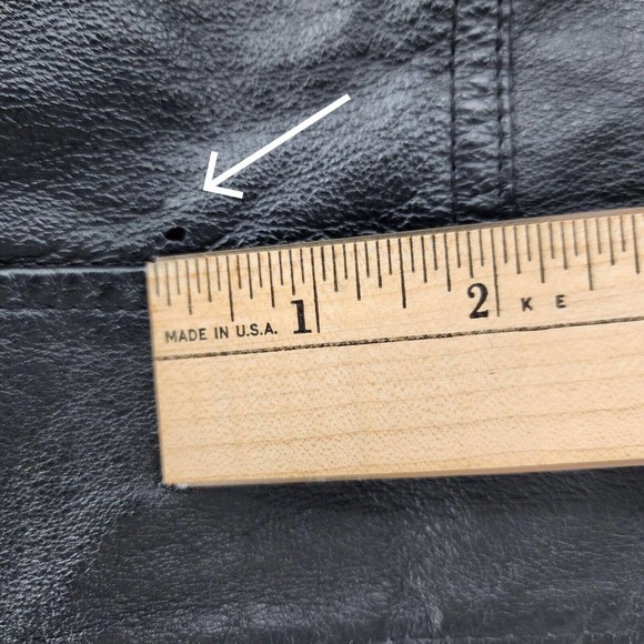 Vintage WILSON LEATHER M.JULIAN Moto Jacket Asymmetric Sleeve Stripes Mens XL - Picture 15 of 16